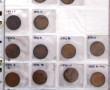 FRANCE - Classeur de monnaies 1 cts, 2 c