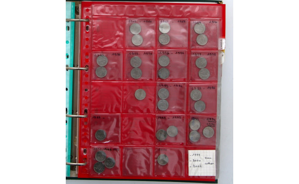 FRANC - Collection de 256 pièces en méta