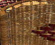 Trois fauteuils en rotin (du scotch roug