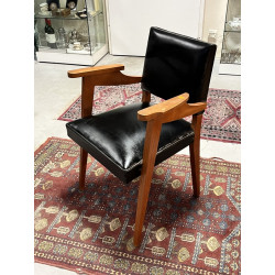Fauteuil des années 50/60 assise skaï no
