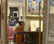 Trumeau et sa console 1/2 lune en bois e