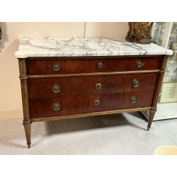 Commode style Louis XVI en placage d'aca