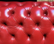Canapé Chesterfield en cuir rouge (qqs g