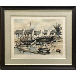 Jean-Pierre LAURENT (1920) "Petit port",