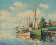 CLERMONT (Xxème) "Marine, bateaux amarré