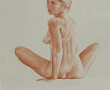 HANS (Xxème) "Nu féminin", sanguine, sig