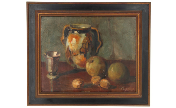 Ecole Xxème "Nature morte aux pommes", h