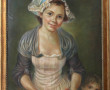 Ecole Française "Jeune fille aux pommes 