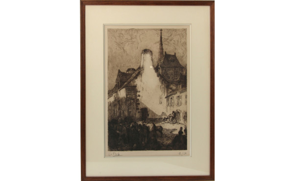Lionel FLOCH (1895-1972) "Marché aux che