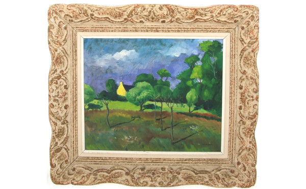 JANLOUP (Xxème) "Paysage de campagne", h