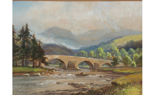 George TREVOR (XXème) "Paysage de campag