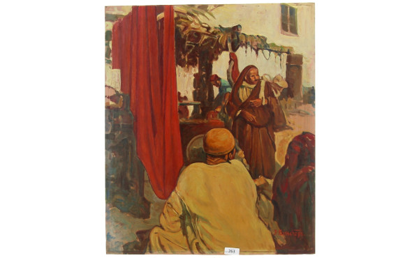 Joseph BISSCHOPS (1901-1978) "Scène de m