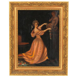 Ecole fin XIXème "Jeune fille à l'angelo
