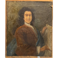 Ecole Française "Portrait d'artiste", hu