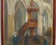 Ecole début Xxème "Intérieur d'église", 