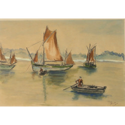 Ecole Bretonne milieu Xxème "Marine aux 
