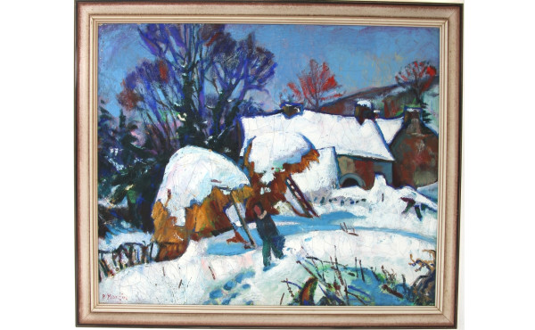 Paul MARZIN (1904-1996) "Paysage de neig