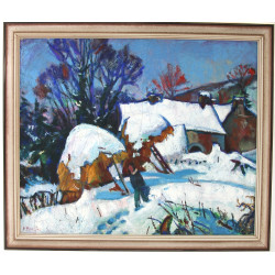 Paul MARZIN (1904-1996) "Paysage de neig