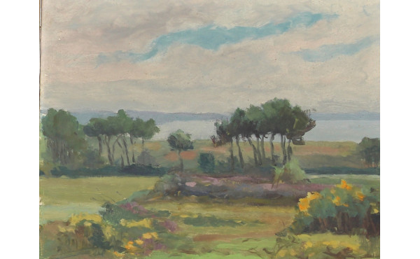 Ecole Bretonne Xxème "Paysage de bord de