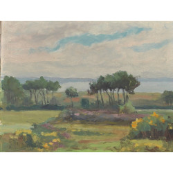 Ecole Bretonne Xxème "Paysage de bord de