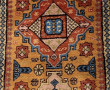 Tapis chemin en laine points noués dans 
