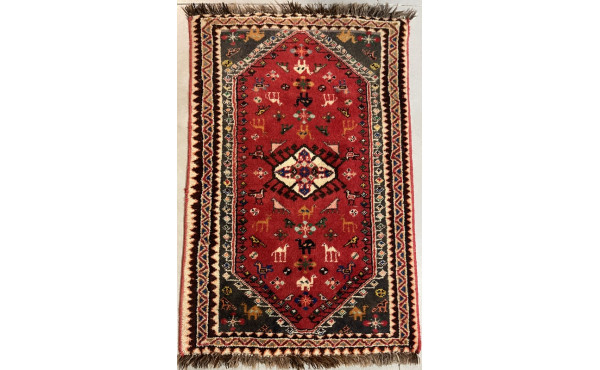 Tapis GACHGAI en laine points noués à do