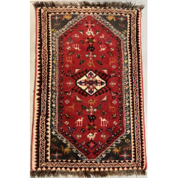 Tapis GACHGAI en laine points noués à do