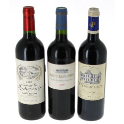 Lot de 3 bouteilles de BORDEAUX: - 1 B 