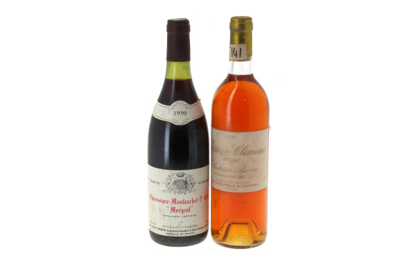 Lot de 2 bouteilles: - 1 B CHASSAGNE MO