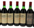 Lot de 7 bouteilles: - 5 B: Ch SAINT ES