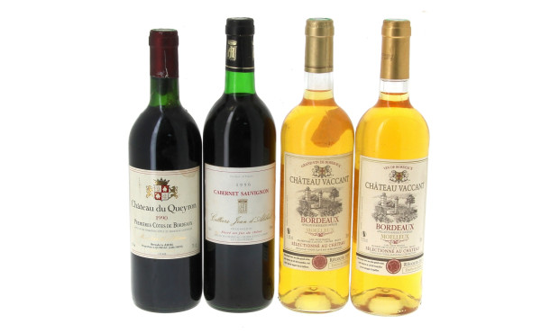 Lot de 4 bouteilles: - 1 B 1ères COTES 