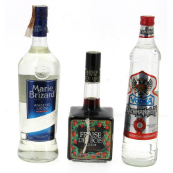 Lot de 3 bouteilles: - 1 B d'anisette M