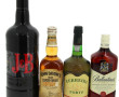 Lot de 4 bouteilles d'alcool: - 1 B BOU