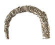 Pommeau de canne ancien en argent, décor