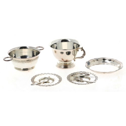 Lot de 7 petites pièces en métal argenté