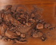 CHINE - Beau panneau en bois exotique sc