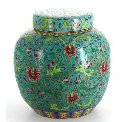 CHINE fin Xxème - Pot à gingembre couver