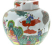CHINE fin Xxème - Pot couvert en porcela