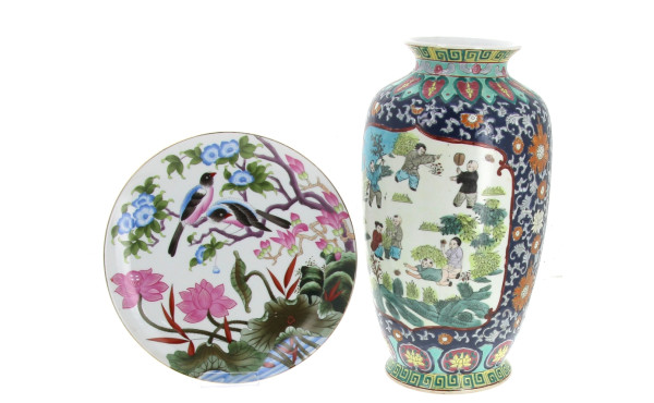 CHINE fin Xxème - Vase en porcelaine pol