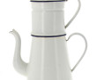 Grande cafetière en tôle émaillée blanc 