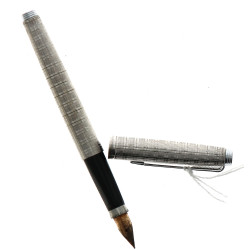 PARKER - Stylo plume or 14 cts, métal ar