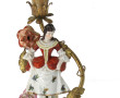 Flambeau en porcelaine, bronze, métal do