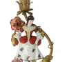 Flambeau en porcelaine, bronze, métal do