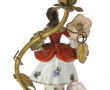 Flambeau en porcelaine, bronze, métal do