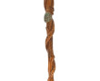 Canne dite de conscrit en bois sculpté à
