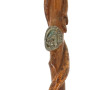 Canne dite de conscrit en bois sculpté à