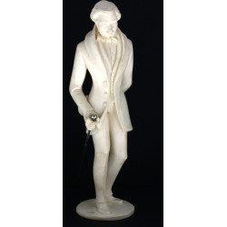 "Dandy", sujet en résine blanche, H 28,5