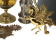 Lot de bibelots comprenant un miroir roc