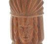 Tête d'indien en bois sculpté, artisanat