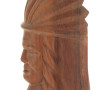 Tête d'indien en bois sculpté, artisanat